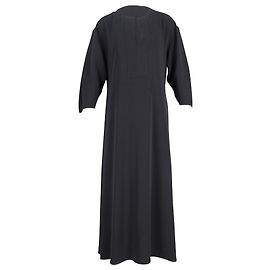 Totême Maxi abito Toteme con maniche a un quarto in poliestere nero Nero