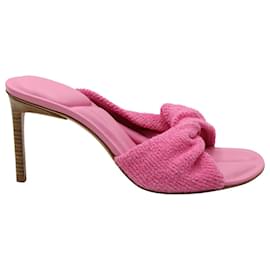Jacquemus-Jacquemus Les Mules Bagnu Sandalen aus rosa Leder-Pink