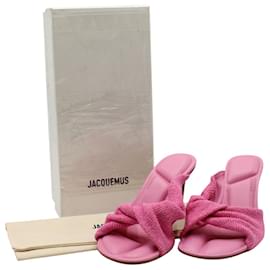 Jacquemus-Jacquemus Les Mules Bagnu Sandals in Pink Leather-Pink
