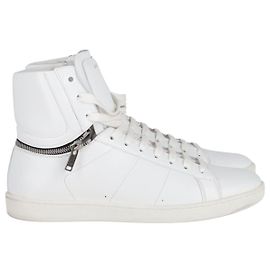 SAINT LAURENT SL/01Sneakers alte H in pelle bianca Bianco