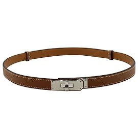 Hermès Cinto Hermes Kelly em couro de bezerro marrom Epsom Marrom