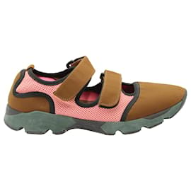 Marni-Marni Velcro Strap Sneakers in Brown Neoprene-Brown