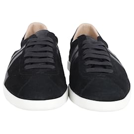 Lanvin-Lanvin JL Low-Top Sneakers in Black Suede-Black