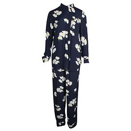 Ganni Set camicia e pantaloni con stampa floreale blu navy Altro