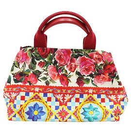 Dolce & Gabbana Multicoloured Small Canvas Floral Handbag Other