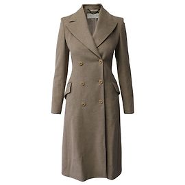 Stella Mc Cartney Cappotto Lungo Petto Foderato Stella Mccartney in Lana Beige Beige