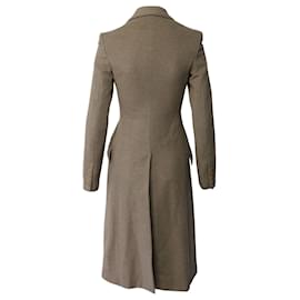 Stella Mc Cartney-Stella Mccartney Double-Breasted Long Coat in Beige Wool-Beige