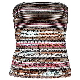 M Missoni Multicoloured Strapless Stretch Top  Other