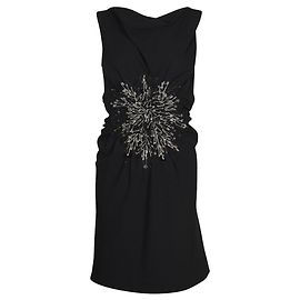 Moschino Cheap And Chic Schwarzes ärmelloses Kleid mit Sicherheitsnadeln Schwarz