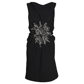 Moschino Cheap And Chic Robe noire sans manches avec épingles à nourrice Noir