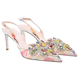 Rene Caovilla Sapatos slingback de couro com brilho enfeitado Veneziana Outro