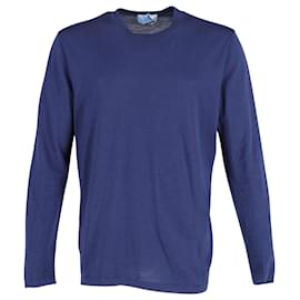 Hermès-Hermes Crewneck Sweater in Blue Wool-Blue
