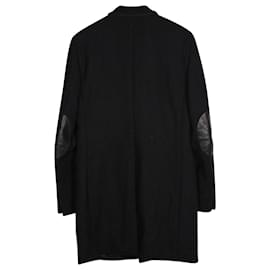 Prada-Prada Trenchcoat aus schwarzer Wolle-Schwarz