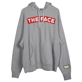 Gucci The Face Kapuzenjacke aus grauer Baumwolle Grau