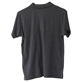 Apc-NO.P.C. Camisa polo bordada com logotipo em algodão cinza-Cinza