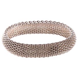 TIFFANY & CO. Bracciale Somerset Mesh Bangle in metallo dorato D'oro
