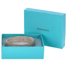 Tiffany & Co-TIFFANY & CO. Somerset Mesh Bangle Bracelet in Gold Metal-Golden