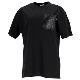 Camiseta Loewe Anagram Patch de couro em algodão preto Preto