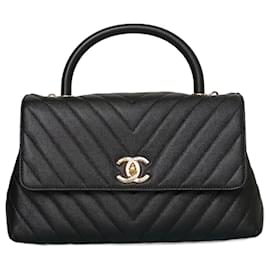 Chanel-Chanel coco handle chevron-Black