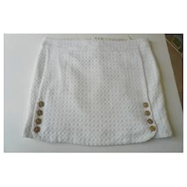 Chanel-CHANEL – WHITE MINI SKIRT T42 very good condition-White