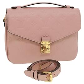 Louis Vuitton-LOUIS VUITTON Empreinte Pochette Metis MM Handtasche 2Weise Pink M44018 LV Auth S106-Pink
