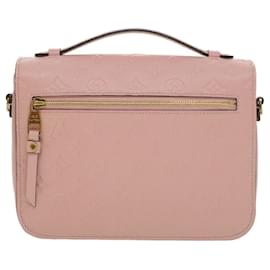 Louis Vuitton-LOUIS VUITTON Empreinte Pochette Metis MM Hand Bag 2way Pink M44018 LV Auth S106-Pink