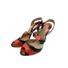 Christian Louboutin-CHRISTIAN LOUBOUTIN Sandales T.UE 36 Cuirs exotiques-Multicolore