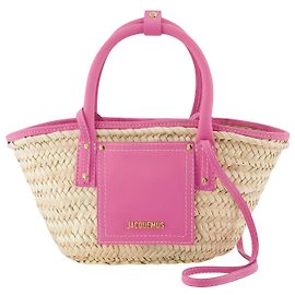 Bolso Le Petit Panier Soli - Jacquemus - Rosa oscuro - Cuero Rosa