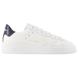 Golden Goose Deluxe Brand-Pure Star Sneakers - Golden Goose -  White/Blue - Leather-White