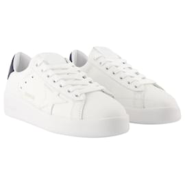 Golden Goose Deluxe Brand-Pure Star Sneakers - Golden Goose -  White/Blue - Leather-White
