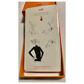 Hermès-Hermes-Karten zum Binden für Quadrate, Schals und Tücher "In Blister"-Orange