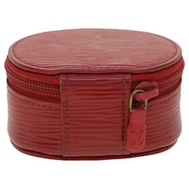 Louis Vuitton-LOUIS VUITTON Epi Ecrin Bijoux 8 Jewelry Box Red M48227 LV Auth 37719-Red