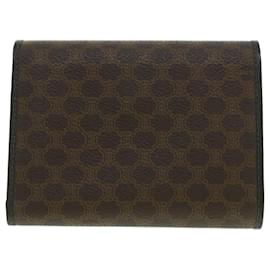 Céline-CELINE Macadam Canvas Wallet PVC Leather Brown Auth 37771-Brown
