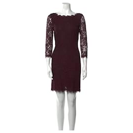 Diane Von Furstenberg-DvF Zarita lace dress in burgundy-Dark red,Purple