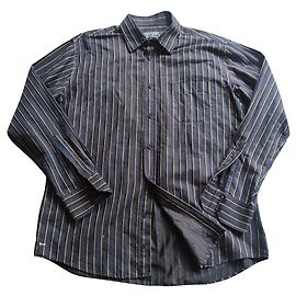 Autre Marque Camicia EDEN PARK in cotone blu navy con strisce nere e oro XL Blu navy
