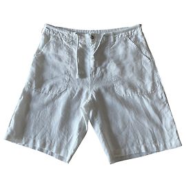 Autre Marque bermuda 100% White linen T. XL Pou Nou White