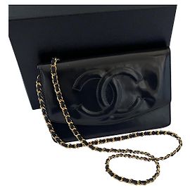Chanel Wallet on chain lined c Black