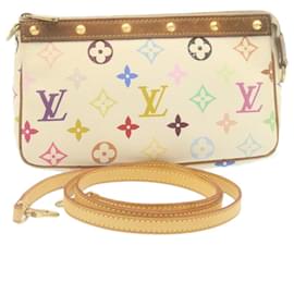 Louis Vuitton-Estuche para accesorios de bolsillo con monograma multicolor de LOUIS VUITTON Blanco M92649 34521-Blanco