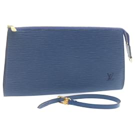 Louis Vuitton-LOUIS VUITTON Epi Pochette Acessórios Bolsa Azul M52945 Autenticação de LV 23568NO-Azul