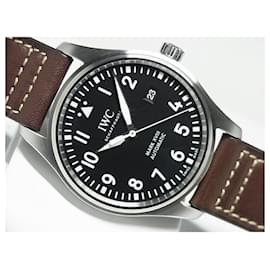IWC-IWC Pilot's watch mark18 black Dial leather belt Specification IW327001 Mens-Silvery