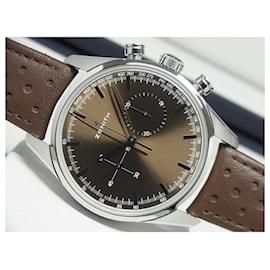 Zénith-ZENITH Chrono Master Heritage 146 38 MM brown Dial Genuine goods Mens-Silvery