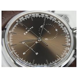Zénith-ZENITH Chrono Master Heritage 146 38 MM brown Dial Genuine goods Mens-Silvery