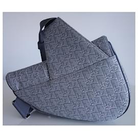Dior-Men's Dior Saddle Bag Oblique-Grey