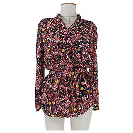 Maje Chemisier à fleurs en viscose Multicolore