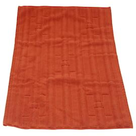 Hermès-HERMES Towel cotton 2 pieces set Orange Auth 37844-Orange