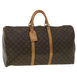 Louis Vuitton-Louis Vuitton Monograma Keepall 55 Boston Bag M41424 LV Auth yk6122-Outro