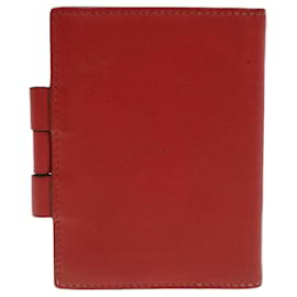 Hermès-HERMES Day Planner Cover Leather Red Auth 37870-Red