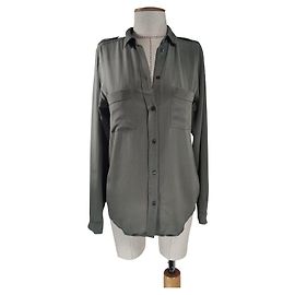 Filippa K Camicia in seta verde Verde