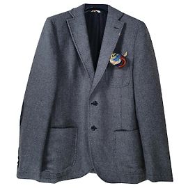 Autre Marque Blazer Manuel Ritz Cinza de Lã e Algodão Tamanho 50 Cinza