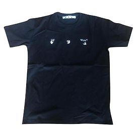 T-shirt nera da uomo di Off White Nero